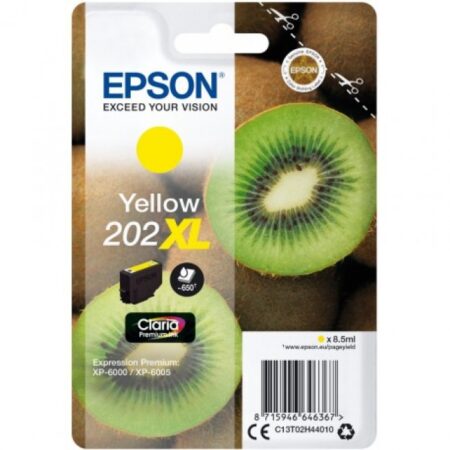 Tinteiro Epson 202 XL Amarelo Original Série Kiwi (C13T02H44010)