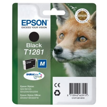 Tinteiro Epson T1281 Preto Original Série Raposa (C13T12814012)