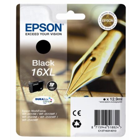Tinteiro Epson Original 16 XL, T1631 preto