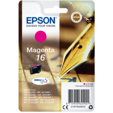 Tinteiro Epson 16 Magenta Original Série Caneta e Palavras Cruzadas (C13T16234012)