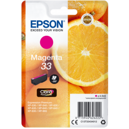 Tinteiro Epson 33 Magenta Original Série Laranjas (C13T33434012)