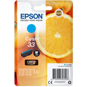 Tinteiro Epson 33 Azul Original Série Laranjas (C13T33424012)