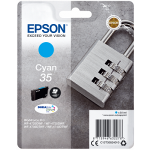 Tinteiro Epson 35 Azul Original Série Cadeado (C13T35824010)