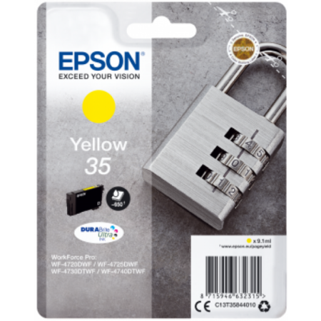 Tinteiro Epson 35 Amarelo Original Série Cadeado (C13T35844010)