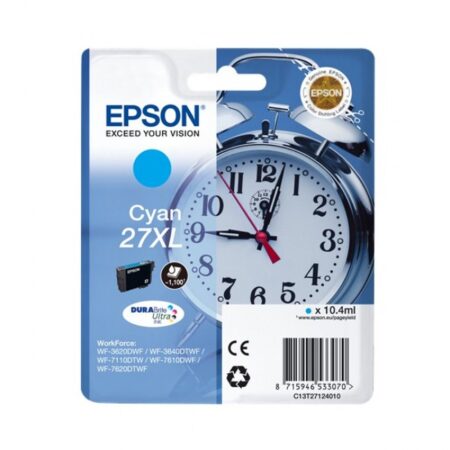 Tinteiro Epson 27XL Azul Original Série Despertador (C13T27124012)