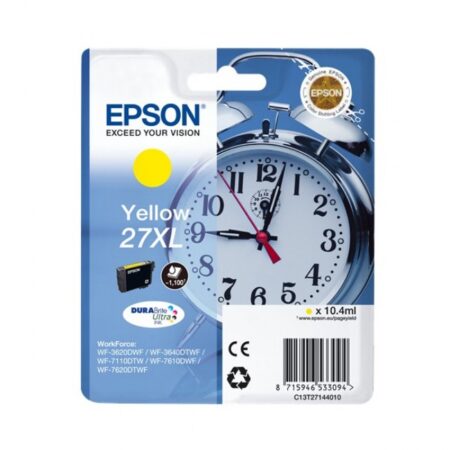 Tinteiro Epson 27XL Amarelo Original Série Despertador (C13T27144012)