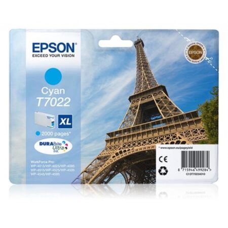 Tinteiro Epson T7022 XL Azul Original (C13T70224010)