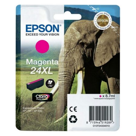 Tinteiro Epson 24XL Magenta Original Série Elefante (C13T24334010)