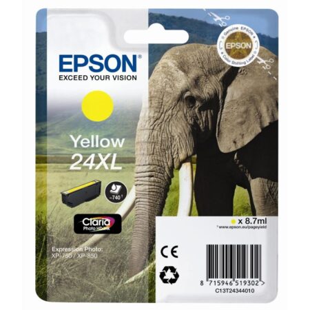 Tinteiro Epson 24XL Amarelo Original Série Elefante (C13T24344010)