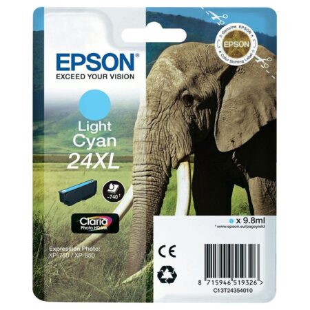 Tinteiro Epson 24XL Azul Claro Original Série Elefante (C13T24354010)