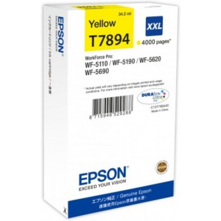 Tinteiro Epson T7894 XL Amarelo Original (C13T789440)