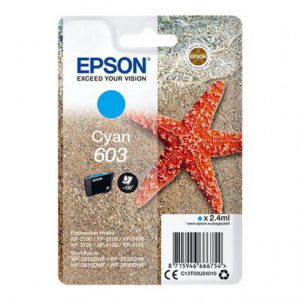 Tinteiro Epson 603 Azul Original Série Estrela do Mar (C13T03U24010)