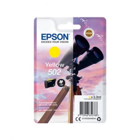 Tinteiro Epson 502 Amarelo Original Série Binóculos T02V4 (C13T02V44010)