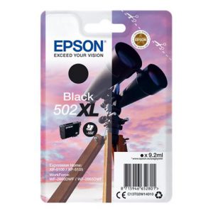 Tinteiro Epson 502XL Preto Original Série Binóculos T02W1 (C13T02W14010)