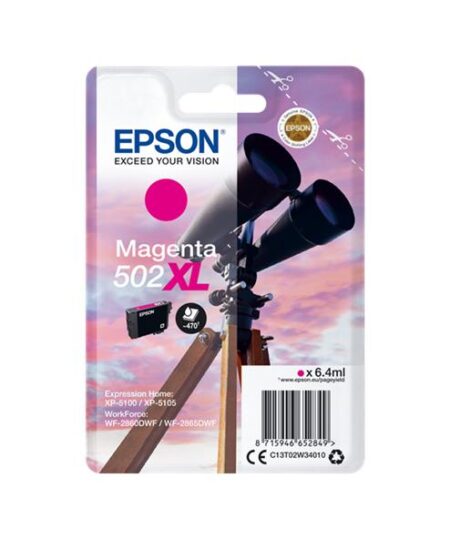 Tinteiro Epson 502XL Magenta Original Série Binóculos T02W3 (C13T02W34010)