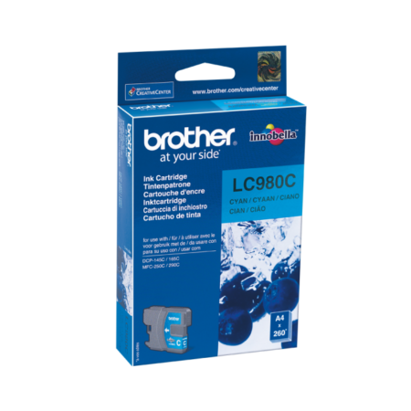 Tinteiro Brother Original LC980 Azul (LC980C)