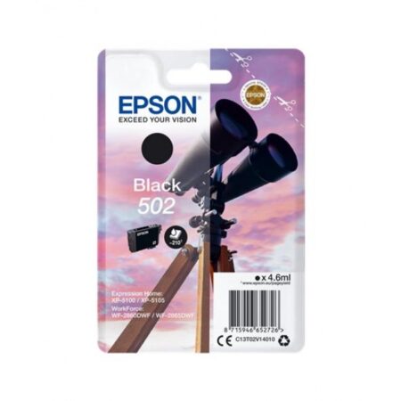 Tinteiro Epson 502 Preto Original Série Binóculos T02V1 (C13T02V14010)