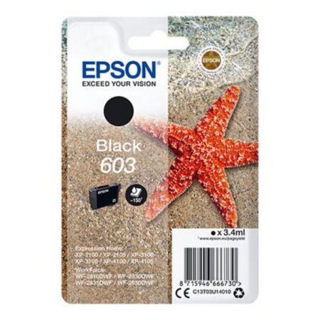 Tinteiro Epson 603 Preto Original Série Estrela do Mar (C13T03U14010)