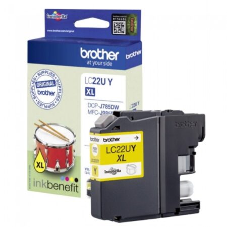 Tinteiro Brother Original LC22U Y Amarelo (LC22UYBP)