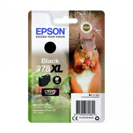 Tinteiro Epson 378 XL Preto Original Série Esquilo (C13T37914010)